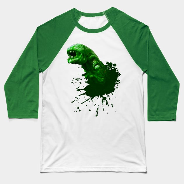 Green Alien Baby Baseball T-Shirt by Uwantmytees